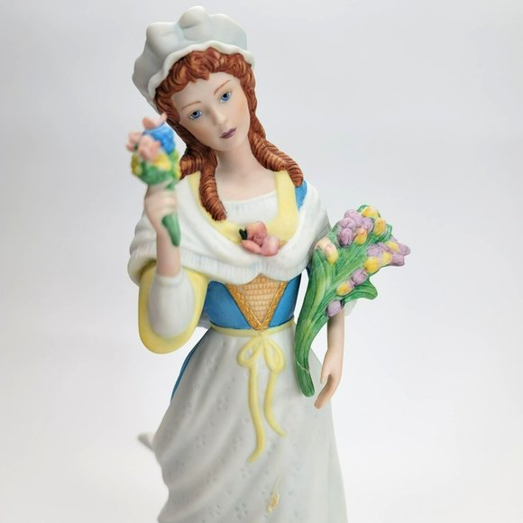 Lenox French Flower Maiden Woman with Iris Floral Bouquet Dh122 - Picture 2 of 10